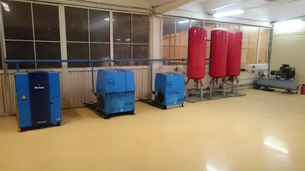Compressors on bakery factory