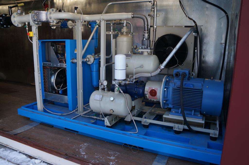 Screw compressor for Argon (Ar) - customer installation